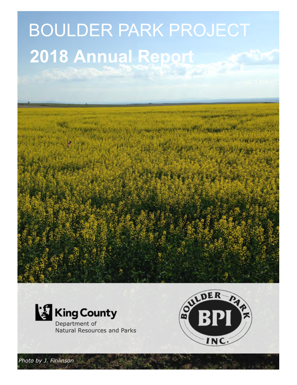 BOULDER PARK PROJECT 2018 Annual Report