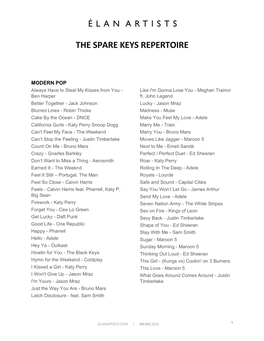 The Spare Keys Repertoire