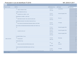 Producatori in Curs De Identificare T3 2016 NR