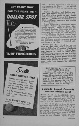 BOY OFFERS FAIR SWAP: GOLF BALLS for GUM Seeking Golf Balls, an AAF Lieu- Tenant Filed an Ad in an English Paper