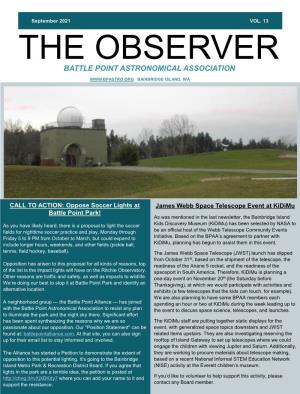 The Observer Battle Point Astronomical Association