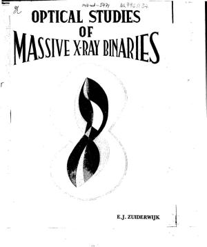 Optical Studies of Massive X-Ray Binaries" Door E.J