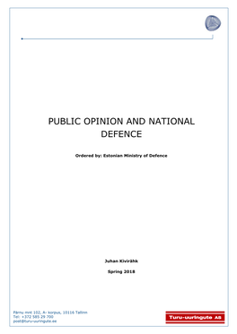Public Opinion and National Defence