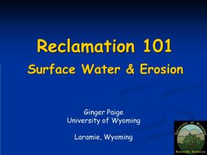 Reclamation Surface Water & Erosion