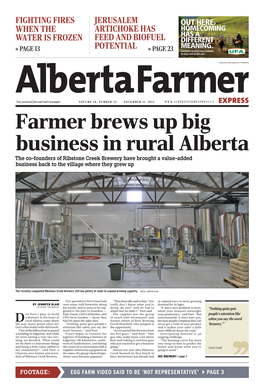 Alberta the Co-Founders of Ribstone Creek Brewery Have Brought a Value-Added Business Back to the Village Where They Grew Up