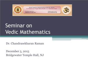 Vedic Math Seminar