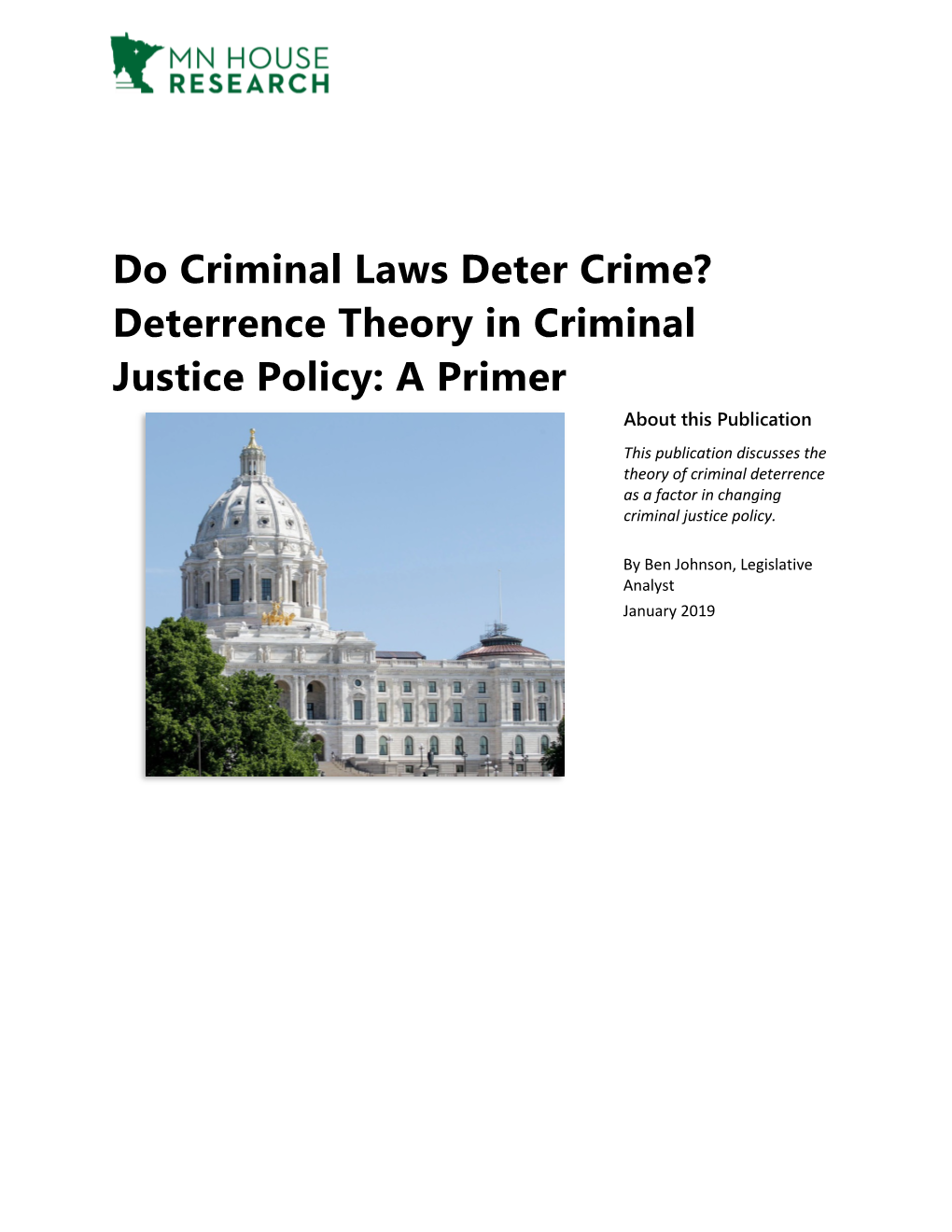 Types Of Deterrence Criminal Justice