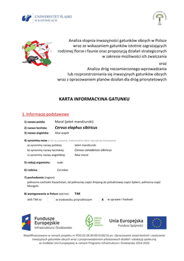 Karta Informacyjna Gatunku (PDF)