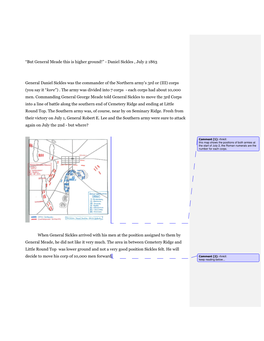 Daniel Sickles Decisions at Gettysburg Student Guide Sheet Pdf File