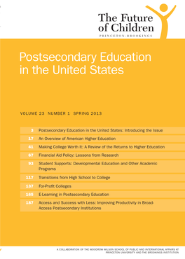 Postsecondary Education in the United States