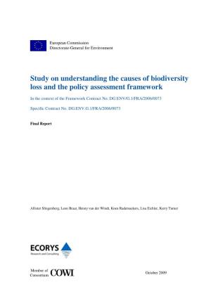 Study on Understanding the Causes of Biodiversity Loss and the Policy Assessment Framework