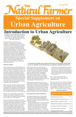Urban Agriculture Introduction to Urban Agriculture Compiled by Jack Kittredge from Writings by Tom Philpott in Grist, Dr