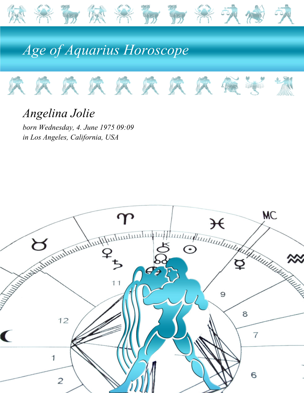 Age of Aquarius Horoscope for Angelina Jolie