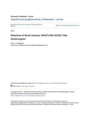 Waterfowl of North America: WHISTLING DUCKS Tribe Dendrocygnini