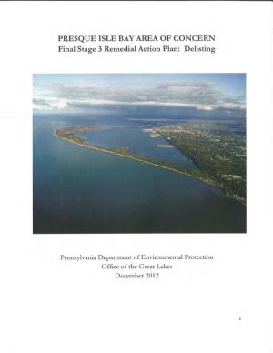 PRESQUE ISLE BAY AREA of CONCERN Final Stage 3 Remedial Action Plan: Delisting