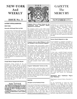 The New York Gazette and Weekly Mercury