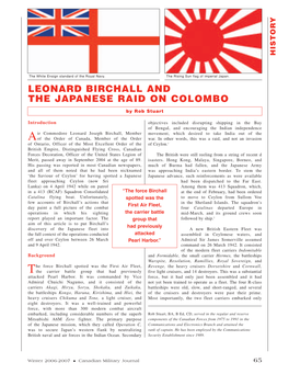 Leonard Birchall and the Japanese Raid on Colombo