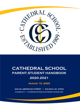 Cathedral School Parent.Student Handbook 2020.2021