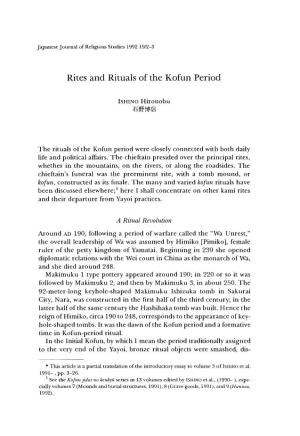 Rites and Rituals of the Kofun Period