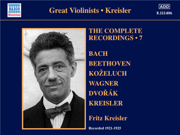 Great Violinists • Kreisler 8.111406