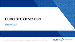 EURO STOXX 50 ESG Index Methodology