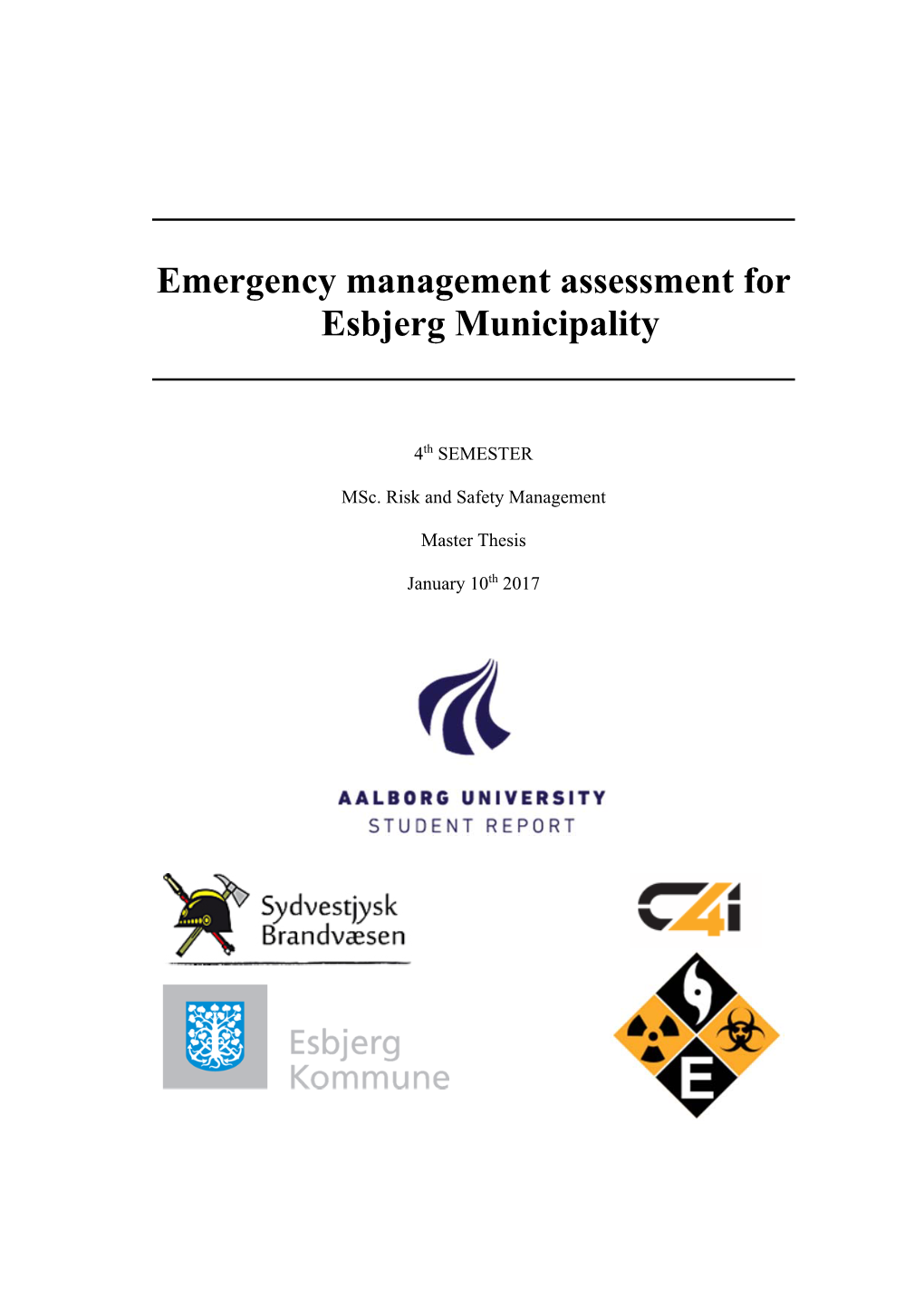 Emergency Management Assessment for Esbjerg Municipality