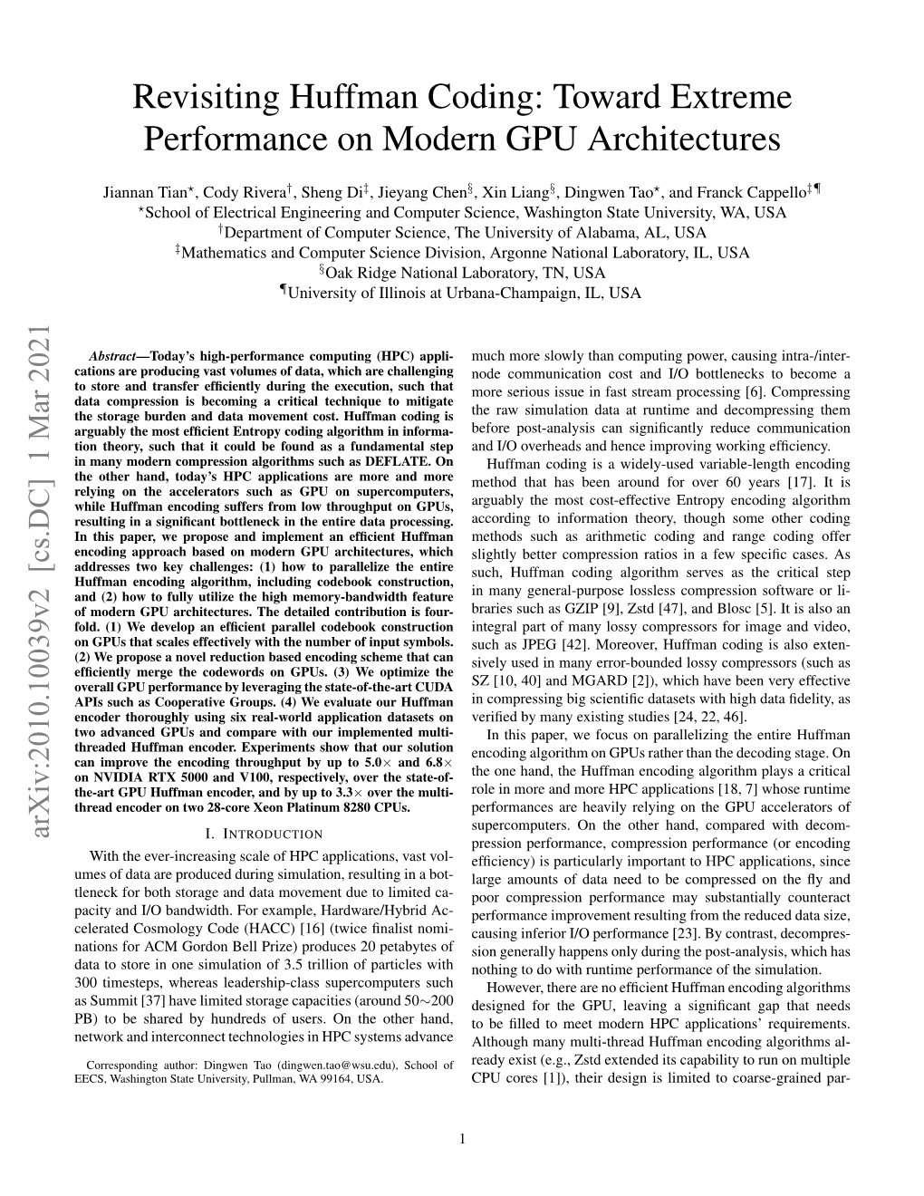 Revisiting Huffman Coding: Toward Extreme Performance on Modern GPU Architectures