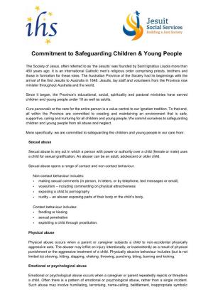 Commitment to Safeguarding Children & Young People
