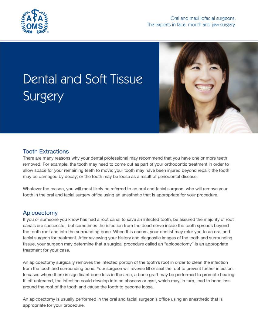 Dental and Soft Tissue Surgery