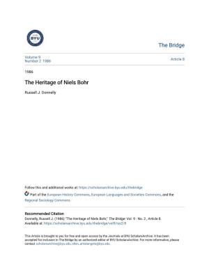The Heritage of Niels Bohr