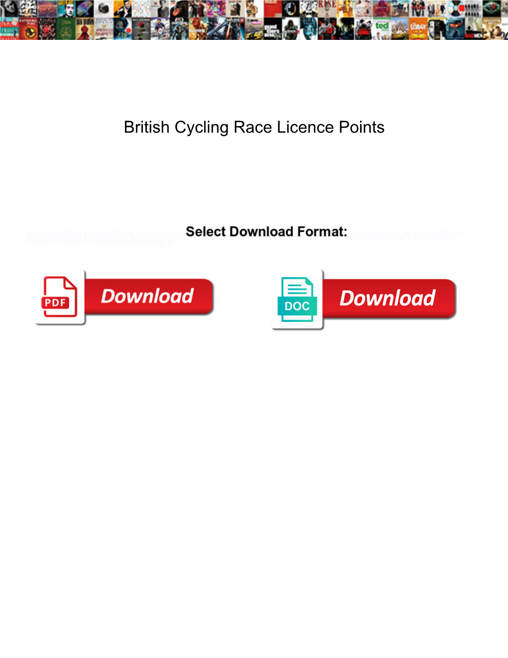 British Cycling Race Licence Points