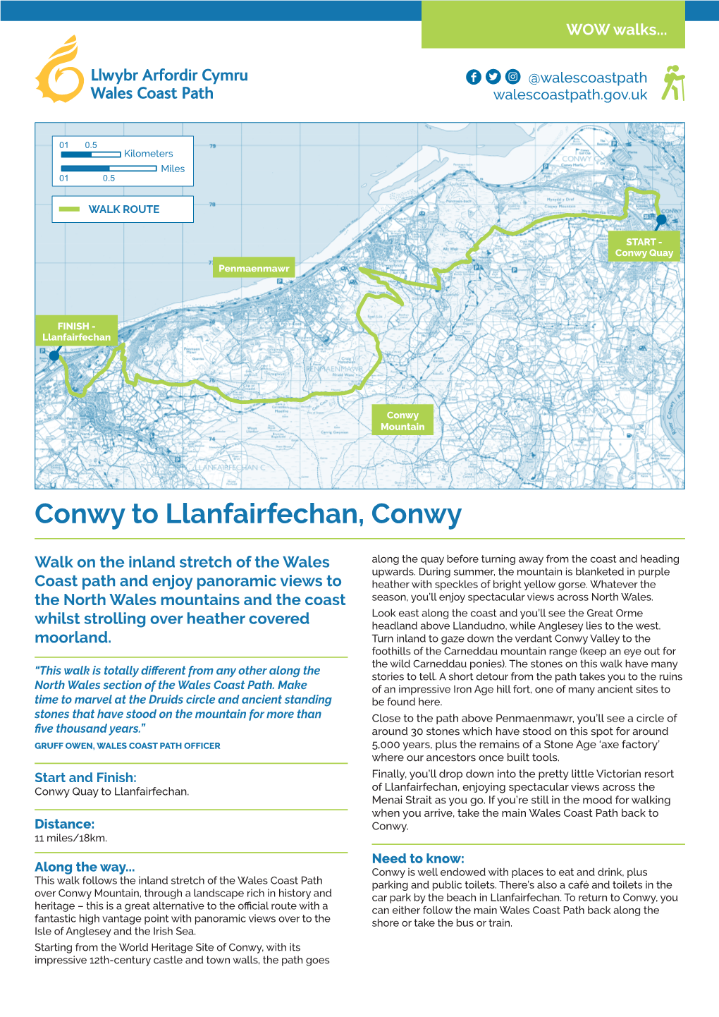 Conwy to Llanfairfechan, Conwy