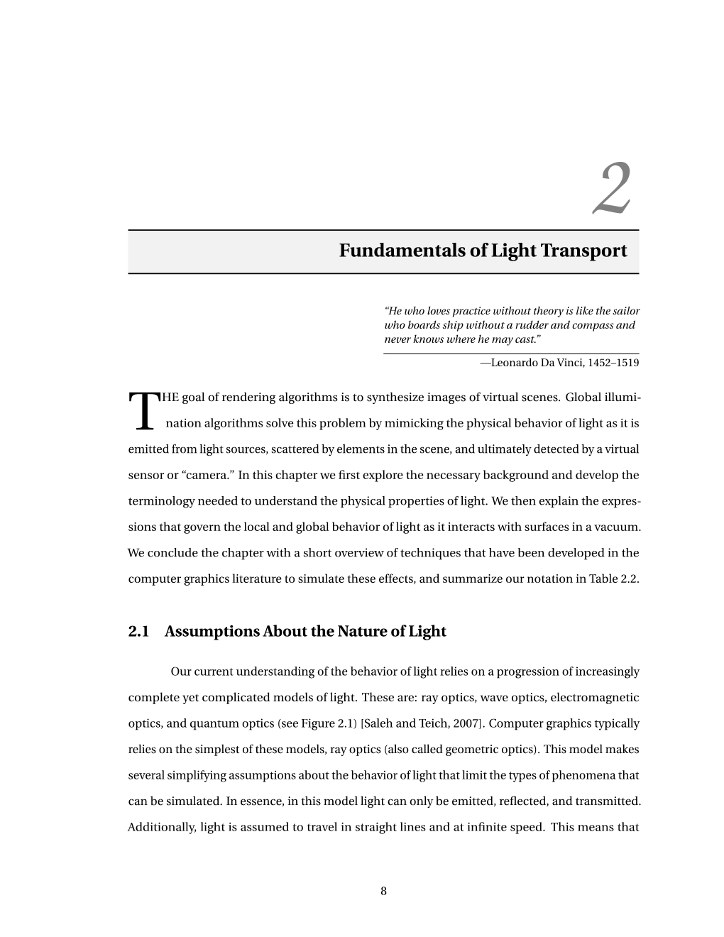 Fundamentals of Light Transport