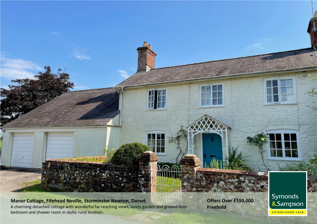 Manor Cottage, Fifehead Neville, Sturminster Newton, Dorset Offers