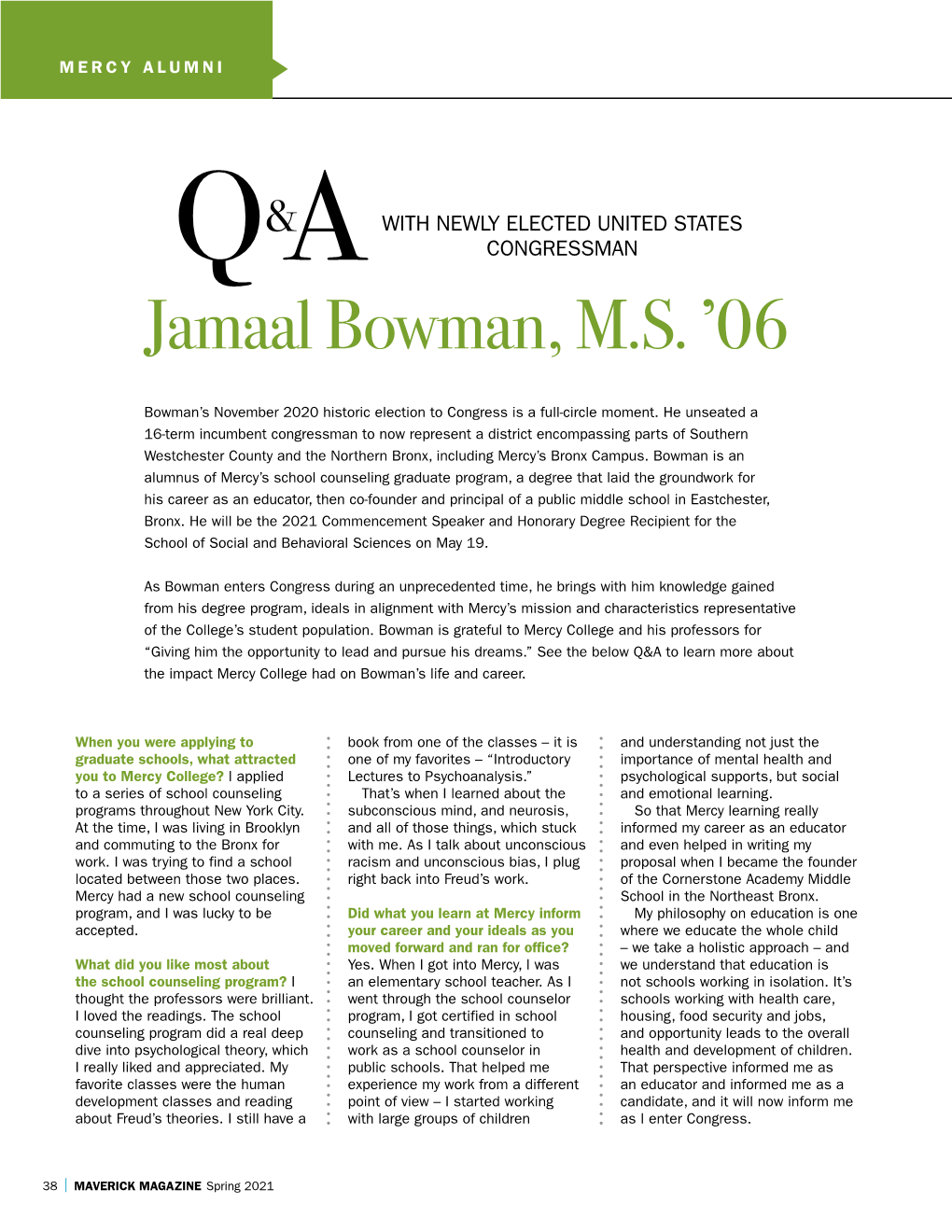 Jamaal Bowman, M.S. ’06