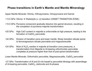 Phase Transitions in Earth's Mantle and Mantle Mineralogy