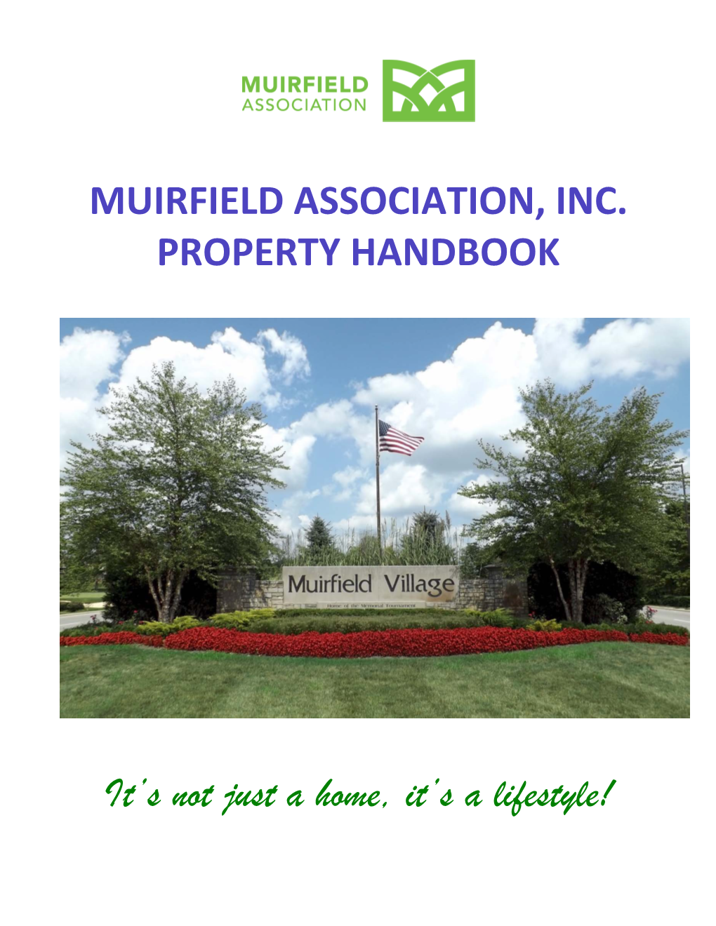 Muirfield Association, Inc. Property Handbook