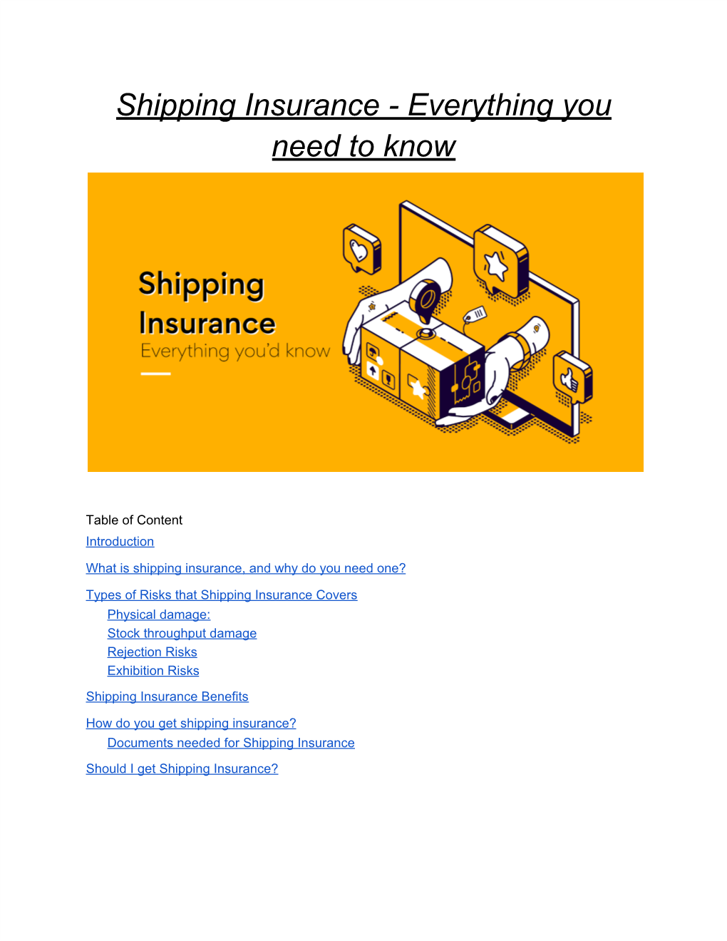 Shipping Insurance - Everything You Need to Know