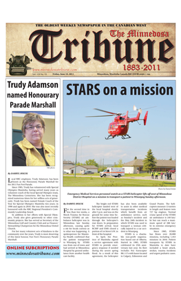 Trudy Adamson Named Honourary STARS on a Mission Parade Marshall