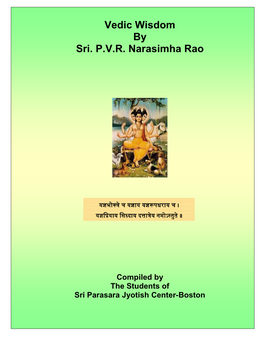 Vedic Wisdom by Sri. P.V.R. Narasimha Rao