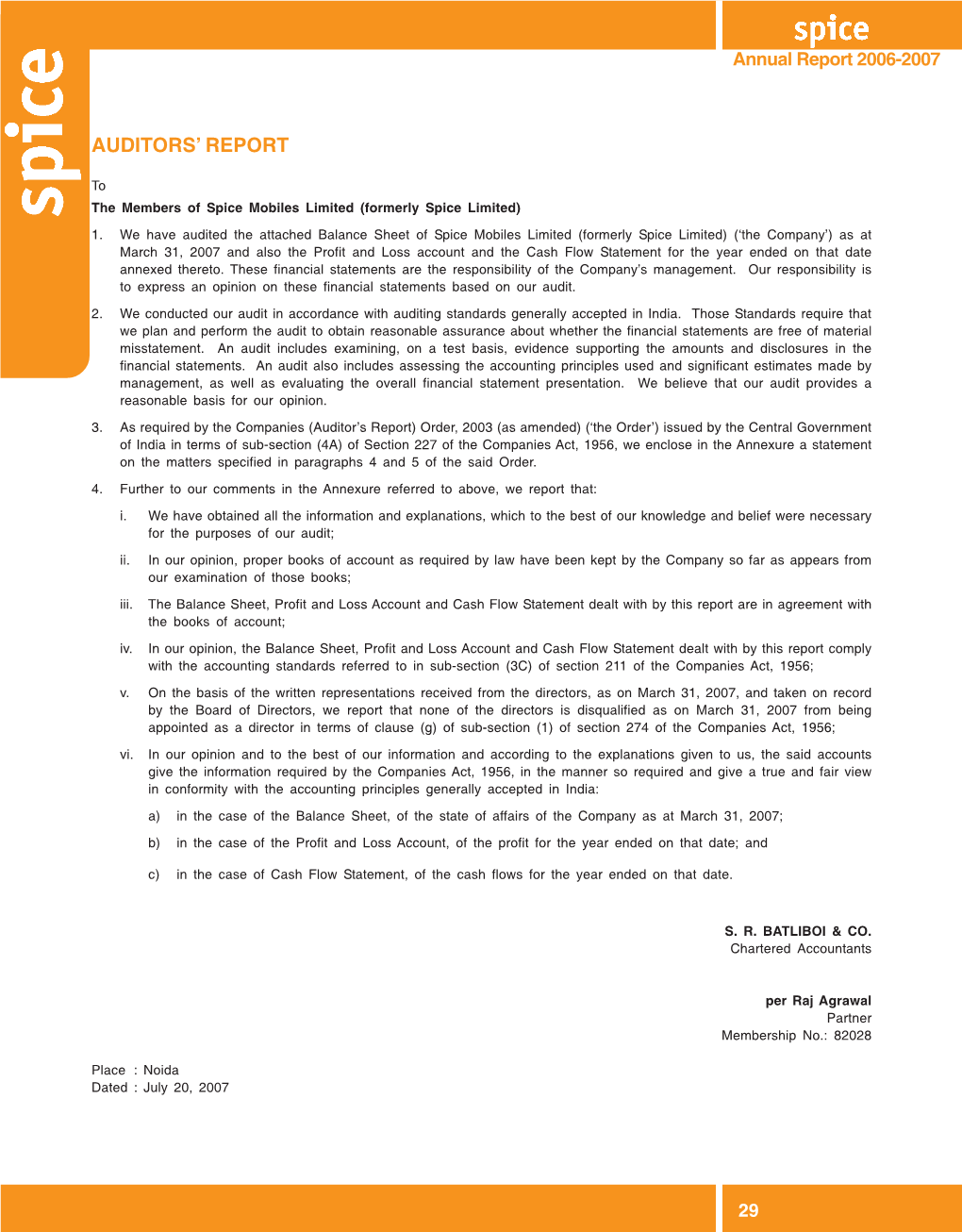 SML-Annual Report 2007-08