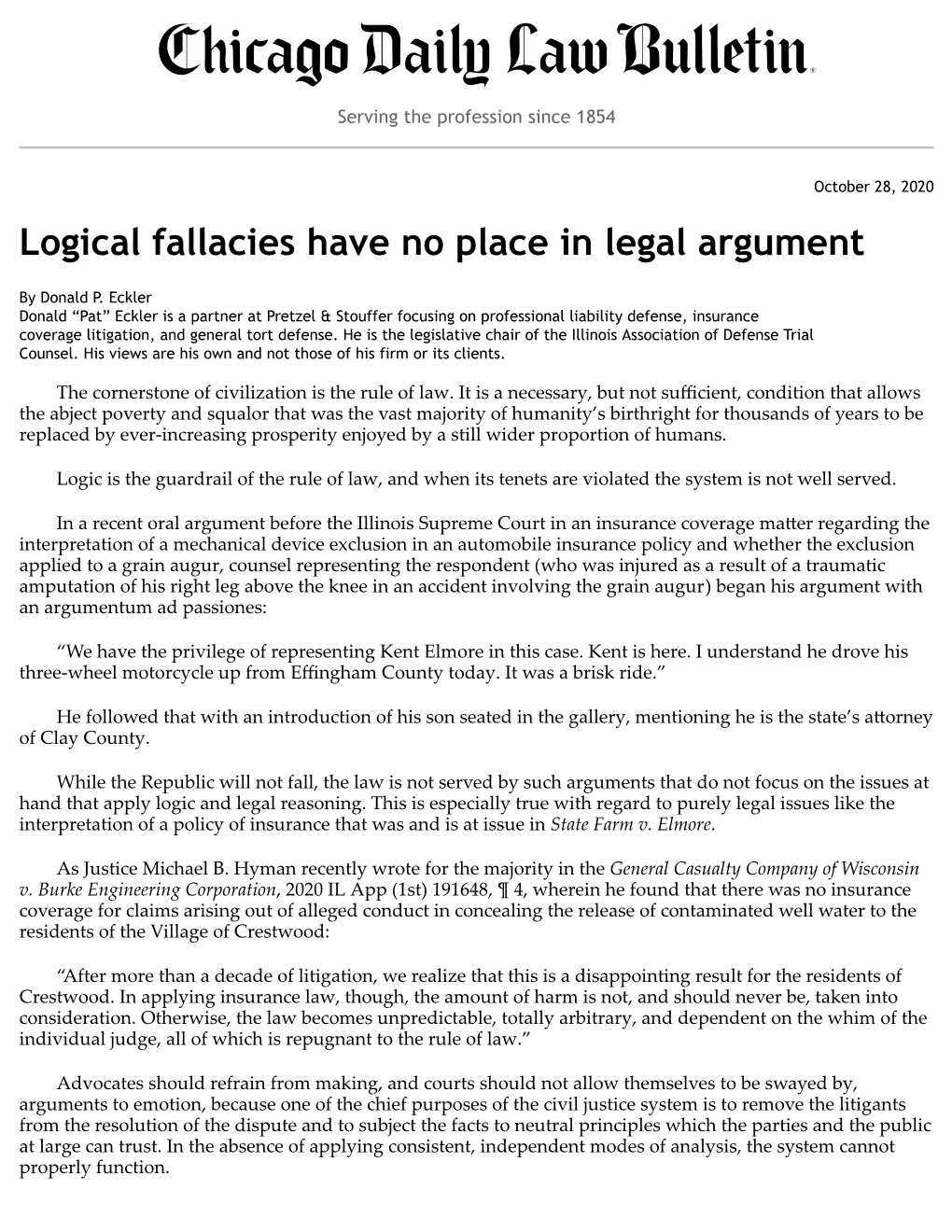 Logical Fallacies Have No Place in Legal Argument