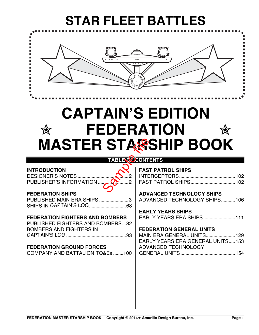 Captain's Edition Federation Master Starship Book