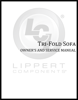 Tri Fold Sofa Owners and Service Manual