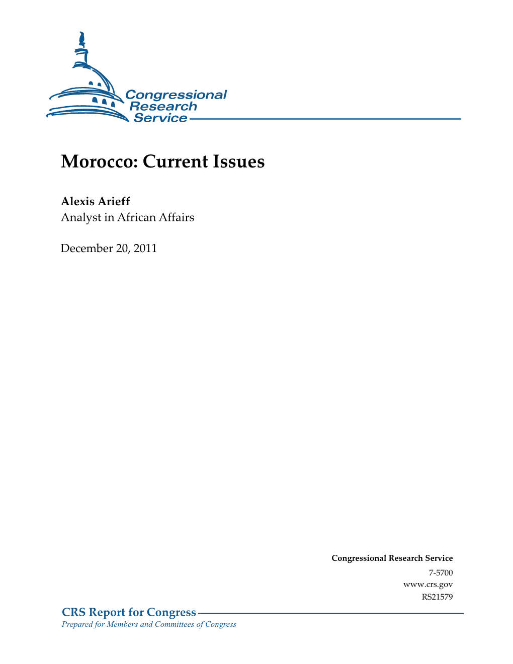 Morocco: Current Issues