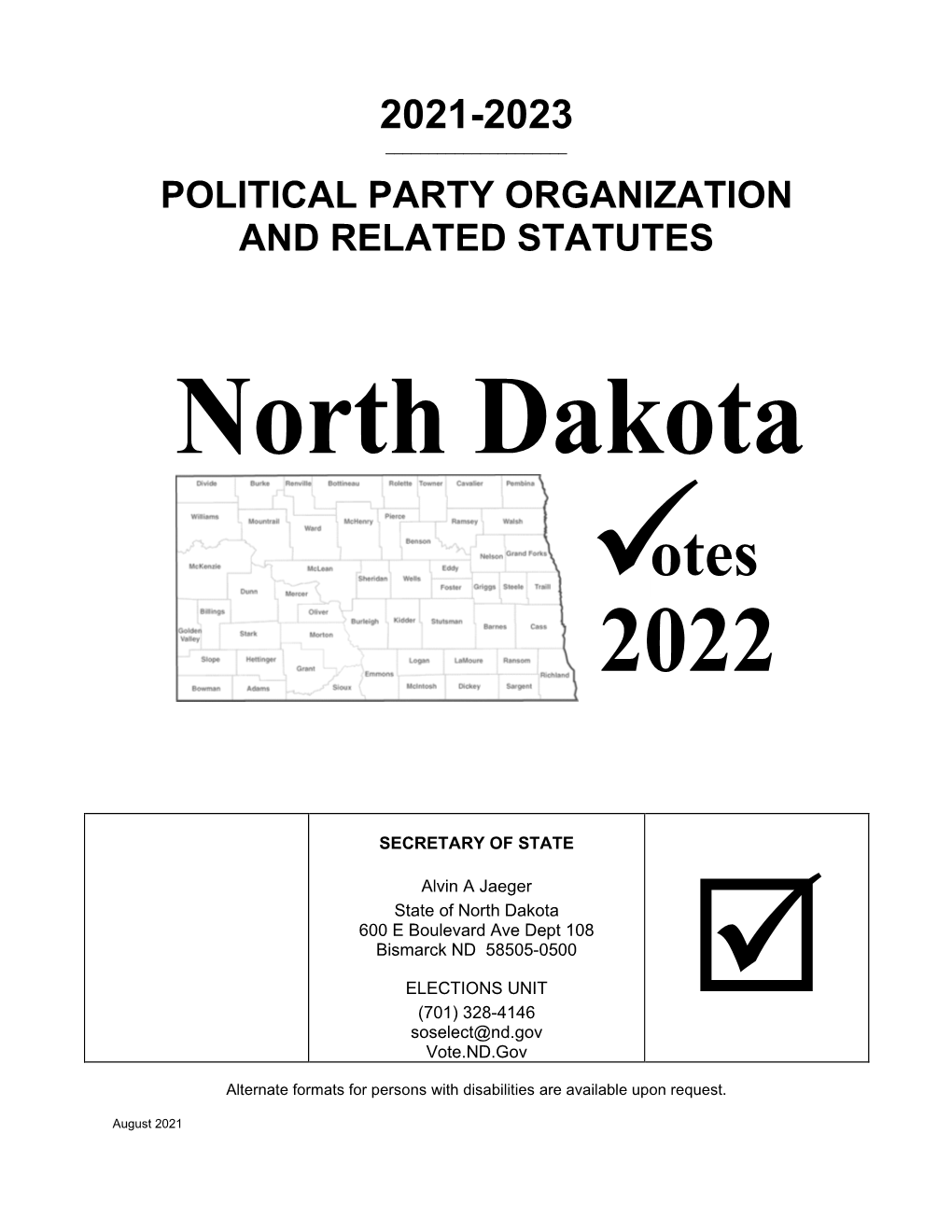 Political Party Organization and Related Statutes