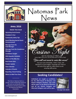 April 2016 Newsletter FINAL