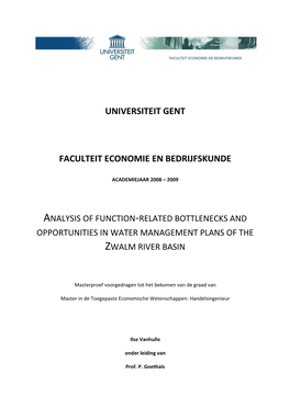 Universiteit Gent Faculteit Economie En Bedrijfskunde