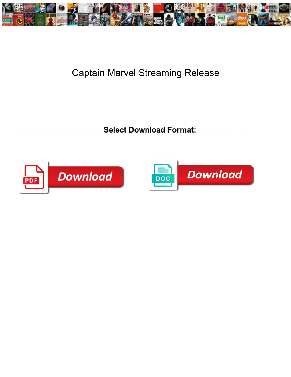 Captain Marvel Streaming Release