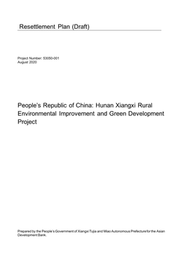 53050-001: Hunan Xiangxi Rural Environmental Improvement And